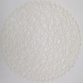 thumbnail image 3 of pdqouc 6 Pack Fine Paper Rope Messy Knitting Placemats Paper Placemats Restaurant Table Decoration Kindergarten DIY Props Background Plate Mat Round Table Place Mats Indoor Dining, 3 of 3