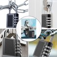 thumbnail image 3 of Cadenas à Combinaison de Mots de Passe à 4 Chiffres Valise en Alliage de Zinc Serrure Intelligente à Mot de Passe, 3 of 10