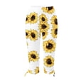 thumbnail image 3 of CHGBMOK Women's Plus Size Summer Casual Drawstring Printed Capris, Clearance, 3 of 4