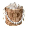 thumbnail image 2 of Xingzhi Rattan Handbag for Women Bucket Bag Top Handle Purse for Summer Beach Round, 2 of 9