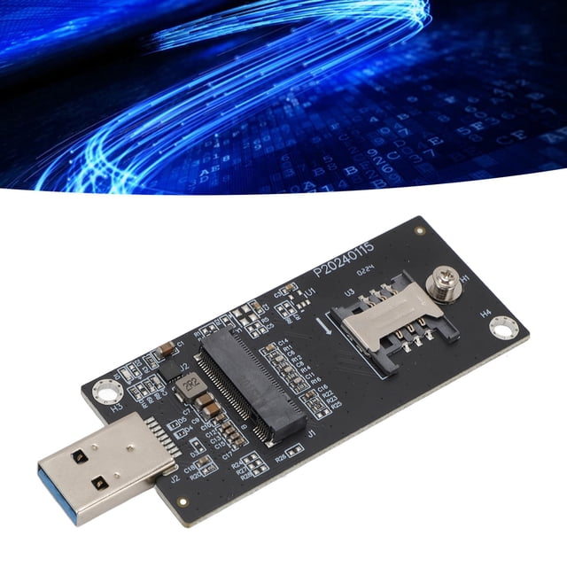 Ethernet Adapter, NGFF M.2 KeyB to USB3.0 4G 5G WWAN Module with SIM Slot, Support for , WinCE, Linux, OS X