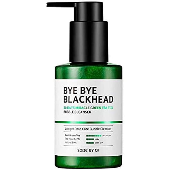 SOME BY MI Bye Bye Blackhead Nettoyant Moussant au Thé Vert Toxique à PH Bas Soin des Pores (120 g).