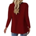 thumbnail image 3 of Grrvtrz Womens One Button Blazer Lightweight Office Work Suit Jacket Stretch Lapel Collar Long Sleeve Jacket with Pockets, 3 of 5