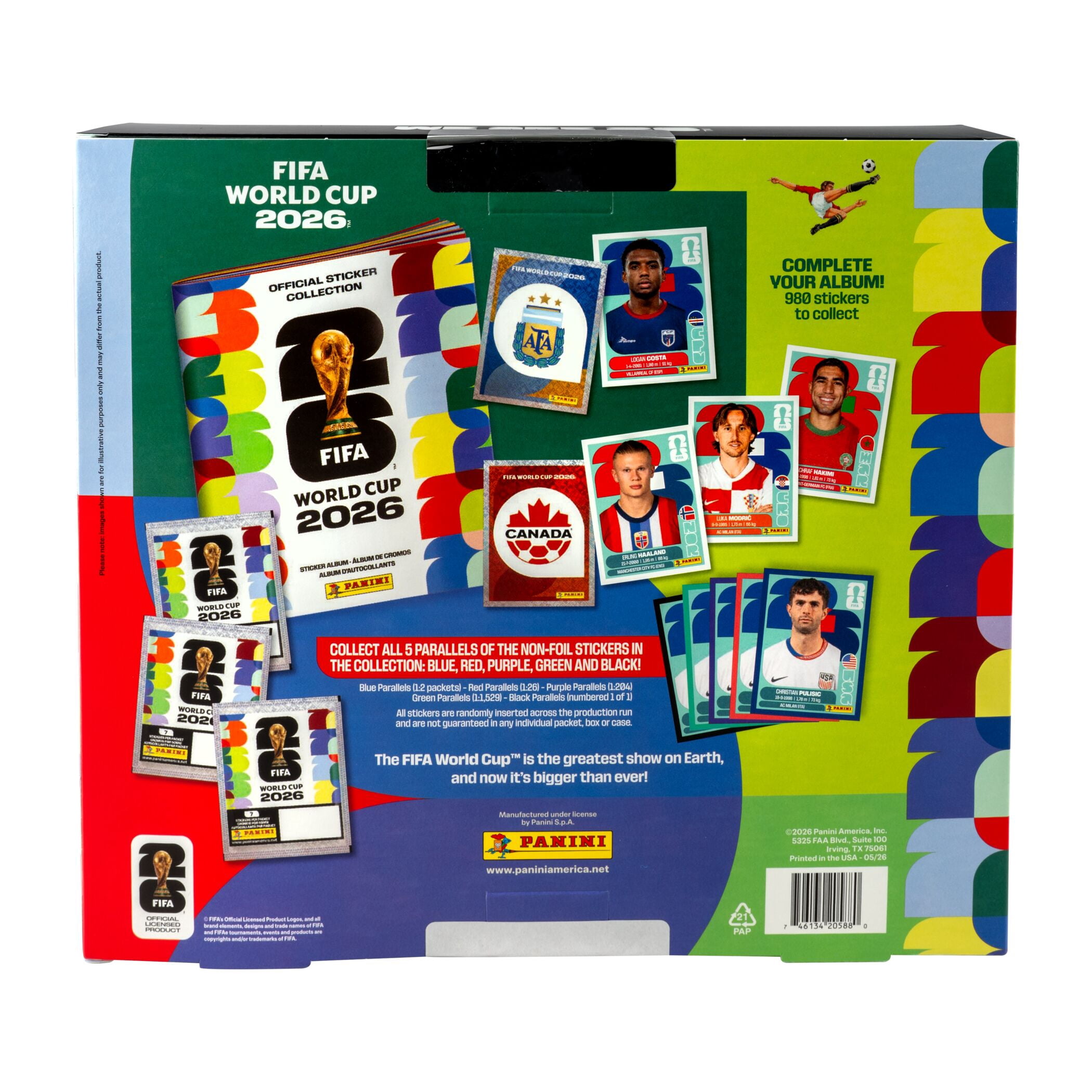 26 Panini FIFA Word Cup Soccer Trading Cards Official Sticker