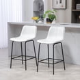 thumbnail image 2 of HOMCOM Tabourets de Bar Ensemble de 2, Chaises de Bar Rembourrées en Tissu Microfibre, 2 of 10