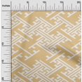 thumbnail image 2 of oneOone Rayon Dark Beige Fabric Geometric Sewing Material Print Fabric By The Yard 56 Inch Wide, 2 of 4