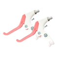 thumbnail image 4 of Siruishop 2 Pieces Bike Brake Lever Three Finger Compatibility Replacement Accessories White and Pink, 4 of 8