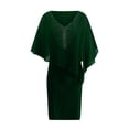 thumbnail image 4 of Meichang Robes Formelles pour Femmes Invitées de Mariage Robe Midi Grande Taille Robes en Chiffon Robe de Soirée Robe de Bal Élégante Robes à Col en V, 4 of 5