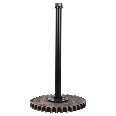 KAKOWELY Metal Paper Towel Holder Stand Standing Paper Towel Dispenser Black Iron Kitchen Paper Roll Holder Countertop Napkin Roll Holder Rack for Hotel Bathroom Home Organizer