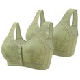 thumbnail image 1 of Wancir Bras for Women 2025 New Woman's Embroidery Front Button Large Size Underwear Bra without Steel Rim, 1 of 2