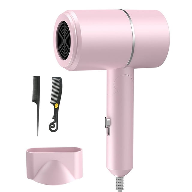 HLONKGradient Blue Light Ionic Hair Dryer - Professional Salon Quality Blow Dryer with Negative Ion Technology Constant Temperature & Dual Speed Settings Lightweight Pink
