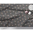 thumbnail image 3 of Soimoi Gray Velvet Fabric American Robin Bird Printed Fabric 1 Yard 58 Inch Wide, 3 of 5