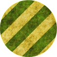 thumbnail image 1 of Ahgly Company Tapis de Zone Rond d'Intérieur Lavable à la Machine, Style Transitionnel, Brun Doré Jaune, 6 Pieds Rond, 1 of 7