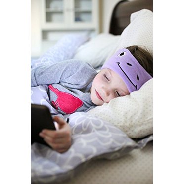 CozyPhones Écouteurs Serre-Tête par-Dessus l'Oreille - Écouteurs pour Enfants à Volume Limité avec Haut-Parleurs Minces et Serre-Tête Super Doux et Extensible - Violet Frog