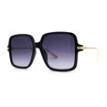 thumbnail image 3 of Womens Luxury Thin Metal Arm Mod Rectangle Butterfly Sunglasses Black Smoke, 3 of 5