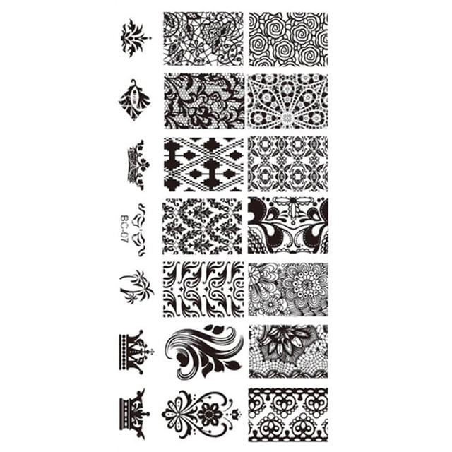 Lace Stamper Nails Art Stamp Stamping Nail Template Template Nail Flowers Image Printer Plate