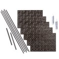 thumbnail image 1 of FASÄDE Rings Decorative Vinyl Backsplash 15 sq ft Kit in Smoked Pewter, 1 of 6