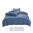 thumbnail image 3 of PRETXORVE All-Season Bedding Set - 4-Piece Washable Solid Color Bed Sheet Duvet Cover and Pillowcases, 3 of 9