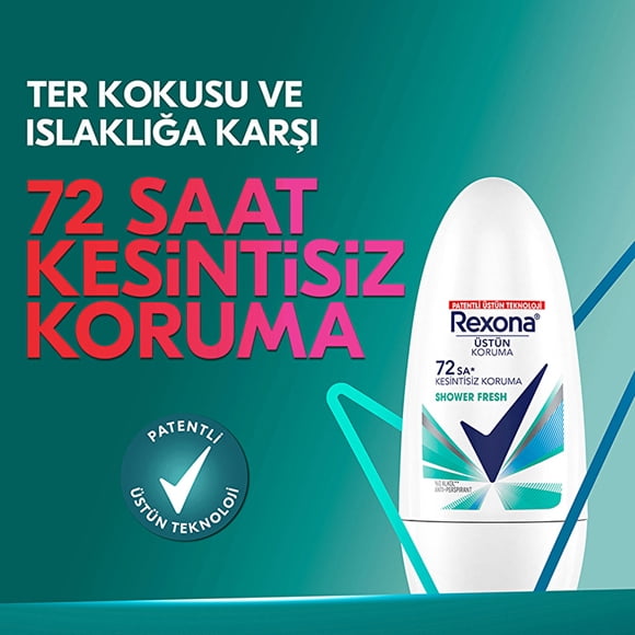 Rexona Superior Protection Women's Roll On Deodorant Shower Fresh 72 Hours Uninterrupted Protection 50 ml