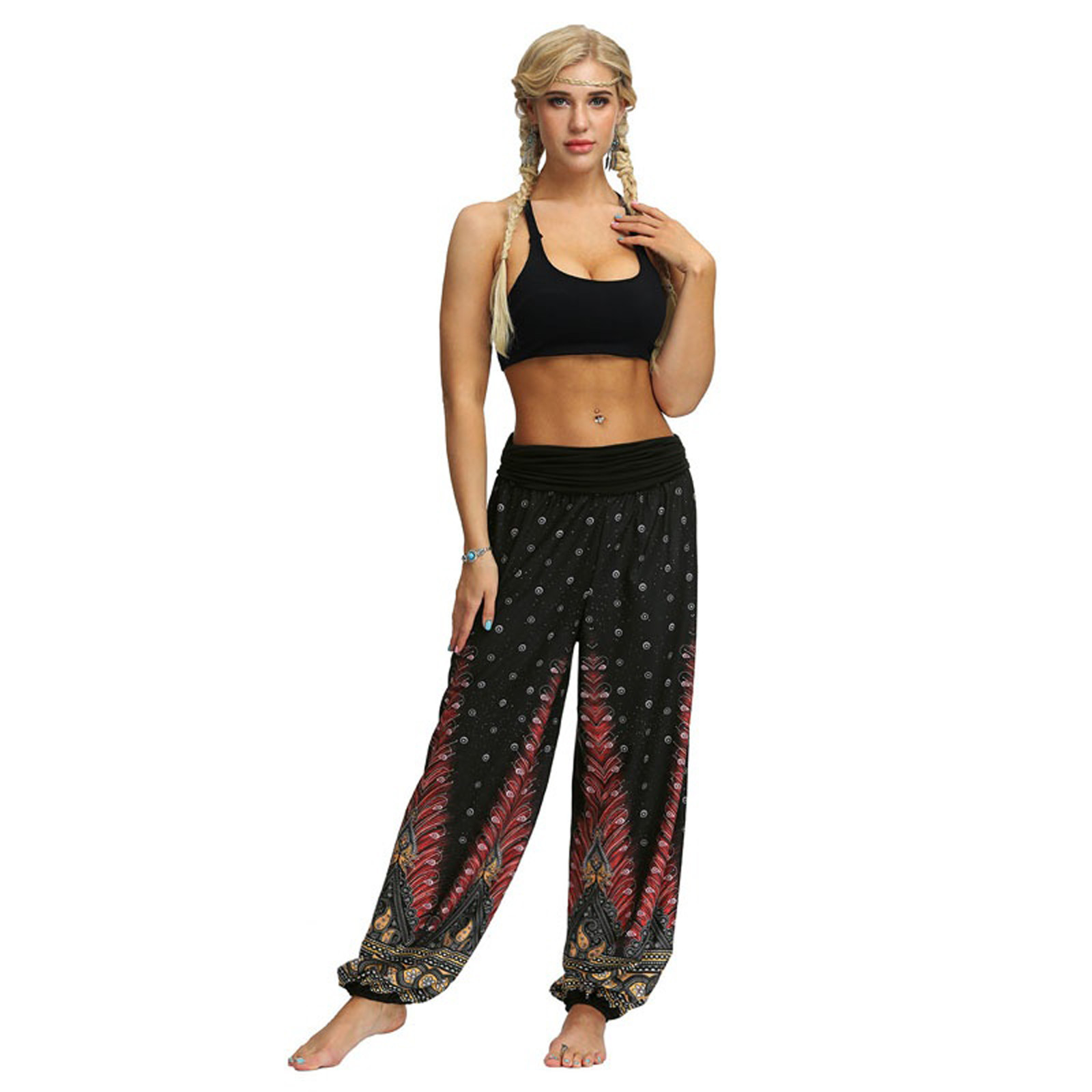 Leggings de Yoga pour Femmes Pantalons Amples pour Hommes et Femmes Combinaison Imprimée Rétro Pantalons de Yoga Pantalons pour Femmes Tendance en Liquidation
