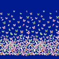thumbnail image 1 of Soimoi Blue Cotton Duck Fabric Insect Panel Print Fabric by The Yard 42 Inch Wide, 1 of 1