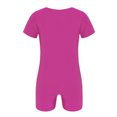 thumbnail image 2 of inhzoy Filles Enfants Manches Courtes Extensible Ballet Danse Justaucorps Unitard Justaucorps Combinaison Biketard Tenue de Danse Violet 10, 2 of 5