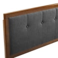 thumbnail image 3 of Draper Tufted Queen Fabric and Wood Headboard - Walnut Charcoal, 3 of 4
