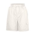 thumbnail image 4 of Innerwin Shorts Summer Casual Ladies Cargo Work Short Stretch Linen White XL, 4 of 7
