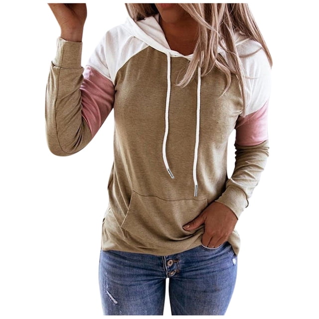 Ketyyh-chn99 Chandail à Col Rond pour Femmes Mode Tendance Ample Mignon Manches Longues Col Rond Tunique Ligne A Blouse Kaki,G