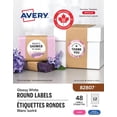 thumbnail image 1 of Avery Glossy White Round Labels, 2" Dia., Permanent Adhesive, for Laser and Inkjet Printers - 82807, 1 of 6