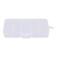 thumbnail image 4 of 10 Grid Plastic Jewelry Removable Storage Box Beads Jewelry Box 10 Earring Container White, 4 of 9