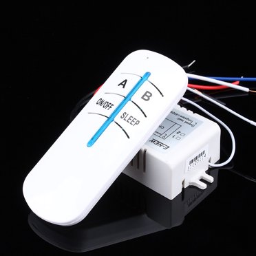 Interrupteur de Télécommande Sans Fil 2 Voies Lampe Led 180-240V Interrupteur de Télécommande Numérique RF Sans Fil