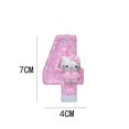 thumbnail image 2 of Bougies de Décoration de Gâteau d'Anniversaire Faites à la Main en Cire de Paraffine Numéro 0-9, Bougie Chat Rose pour Chambre d'Enfants, 2 of 9