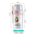 thumbnail image 3 of MesaSe Portable Food Storage Container Double Layer Design Food Grade Material for Salad Lunch Snacks Picnic Trip, 3 of 6