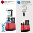 thumbnail image 2 of Graflsoa "OverTwice 500W Slow Masticating Juicer with 3" Feed Chute, Dual Pulp Separation, and BPA-Free Tritan Materials for Efficient Home Juicing - 110V", 2 of 6