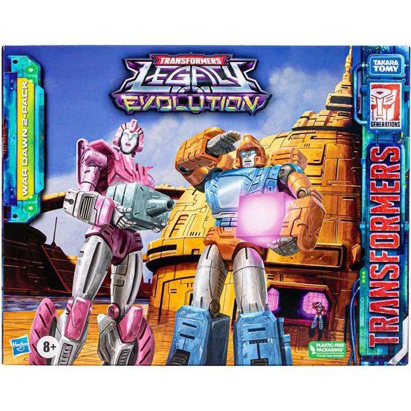 Transformers Legacy Figurine Articulée de 6 Pouces Classe de Luxe Ensemble de 2 - Erial et Dion (Aube de Guerre) SDCC 2023