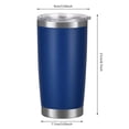 thumbnail image 2 of 20oz Insulated Stainless Steel Travel Mug for Hot and Cold Beverages Leakproof Coffee Tumbler with Reusable Straw, 2 of 2