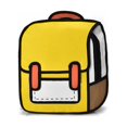 thumbnail image 1 of Oxford Cloth Bags Girls Boys Jump Style 3D Backpack 16Inch 2D Drawing Anime Backpack Daypack Cartoon M2X4 For Students Comic F6J2, 1 of 8