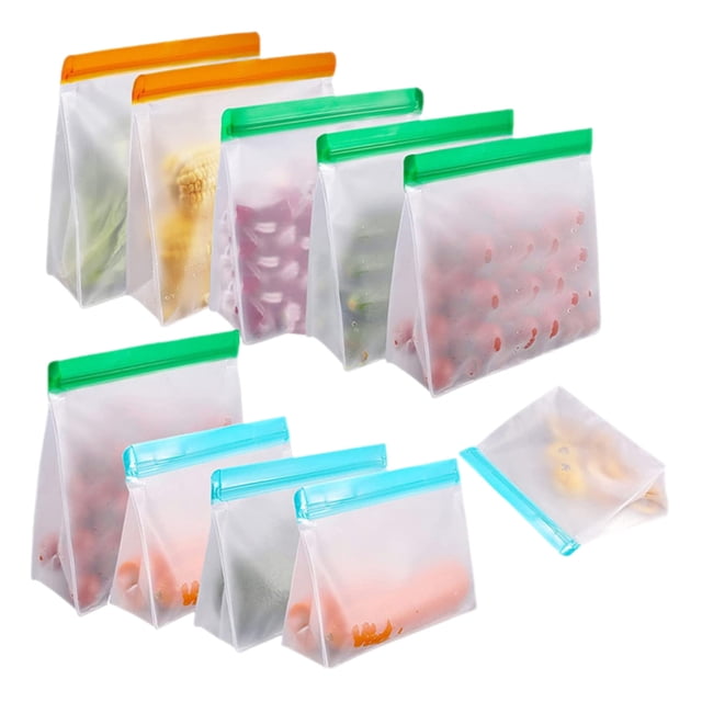 Tumotour Sac de Rangement Alimentaire Tridimensionnel Réfrigérateur Réfrigération des Aliments Sac en Plastique Collations Tri Rangement Sac Transparent