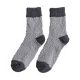 thumbnail image 5 of TIEVOSA Winter Men Coral Socks Middle Tube Sleeping Home Solid Stocking（Grey）, 5 of 5