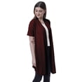 thumbnail image 3 of Moomaya Womens Half Sleeve Shrug Open Front Long Cardigan Lightweight Summer Fit, 3 of 7