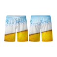 thumbnail image 3 of Men Loose Short Trousers  Drawstring Casual Party Street Sports Pants Beach Pool Summer Trousers, 3 of 4