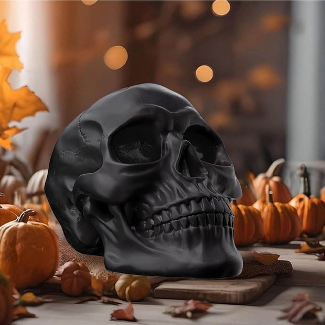 Todaioua Resin Skull, Human Head Model for Home Decoration, Halloween Statue, Skull Model for Bookshelf and Desktop