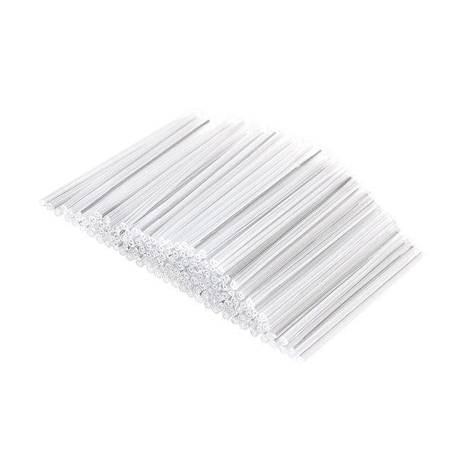 Unique Bargains Manchons de Fibre Optique 40mm 1.4mm OD, 2 Extrémités Tube Protecteur de Fusion de Fibre Optique Pré-Rétréci Clair 200 Pcs