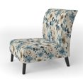 thumbnail image 3 of Designart "Beachy Blue Hydrangea Calm III" Blue Floral Upholstered Accent Chair - Cottage Arm Chair For Bedroom, 3 of 7
