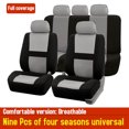 thumbnail image 3 of Yeacher 9 Pcs Housse de Siège Auto Coussin de Protection pour Véhicule Quatre Saisons Universel Enveloppement Complet Appuie-Tête, 3 of 8