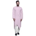 thumbnail image 1 of Atasi Designer Kurta For Boys Solid Cotton Button Down Indian Kurta For Men, 1 of 4