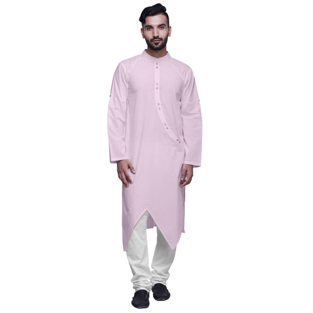 Atasi Designer Kurta For Boys Solid Cotton Button Down Indian Kurta For Men