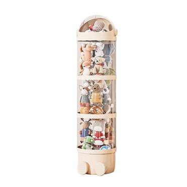Lksixu Vertical Toy Storage Tube Stuffed Animals Storage Tube Plushies Storage Stuffed Animals Organizer Tube Pet Transparent Bucket For Kids Toy OrganizerLarge Toy Storage Bins Organizers and Storage