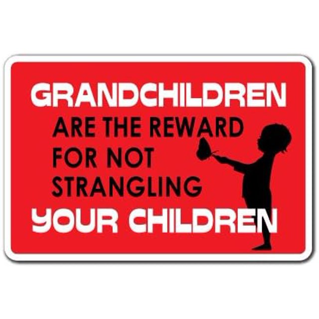 SignMission 8" X 12" Plastic Sign, Grandchildren
